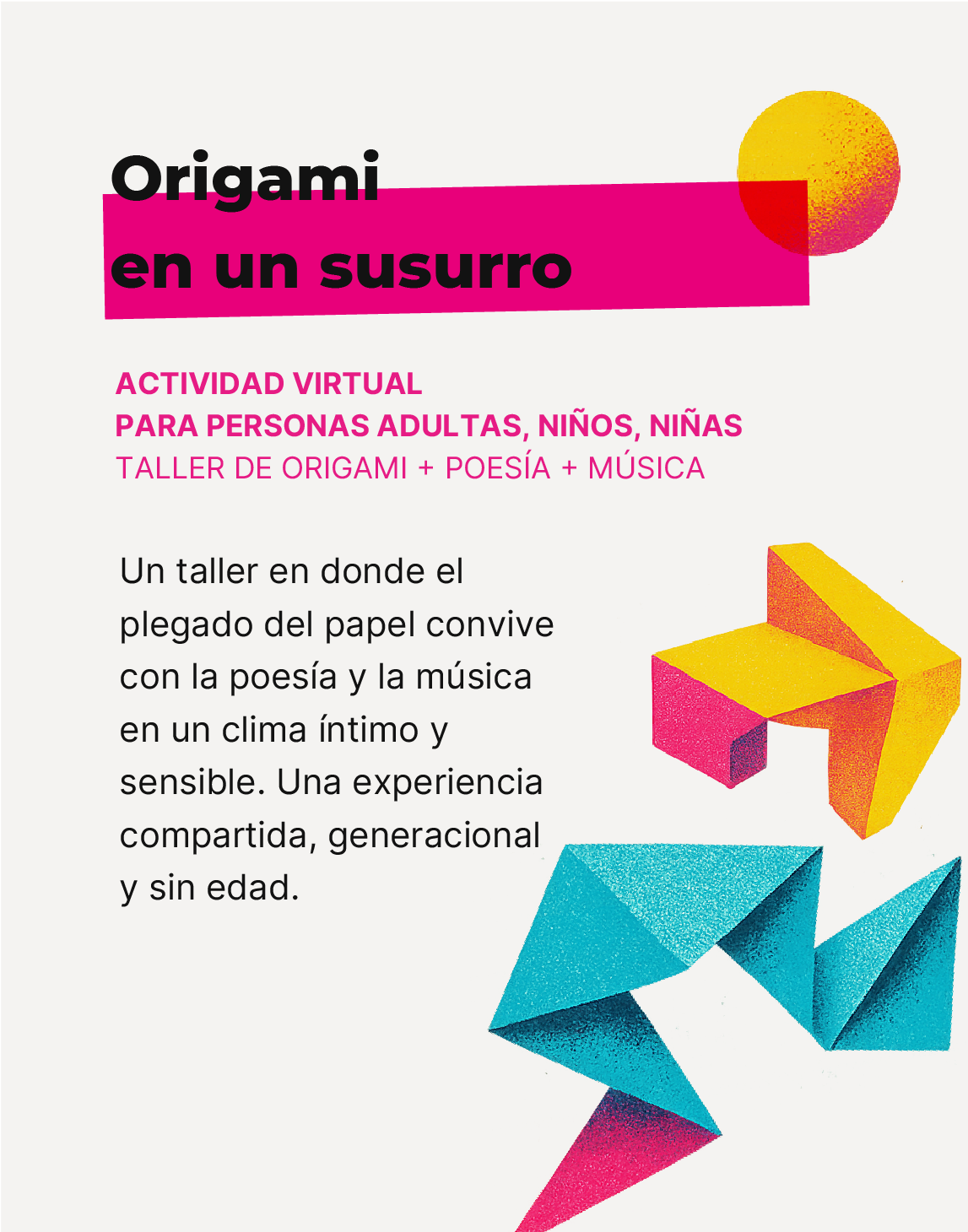 Flyer Origami en un susurro