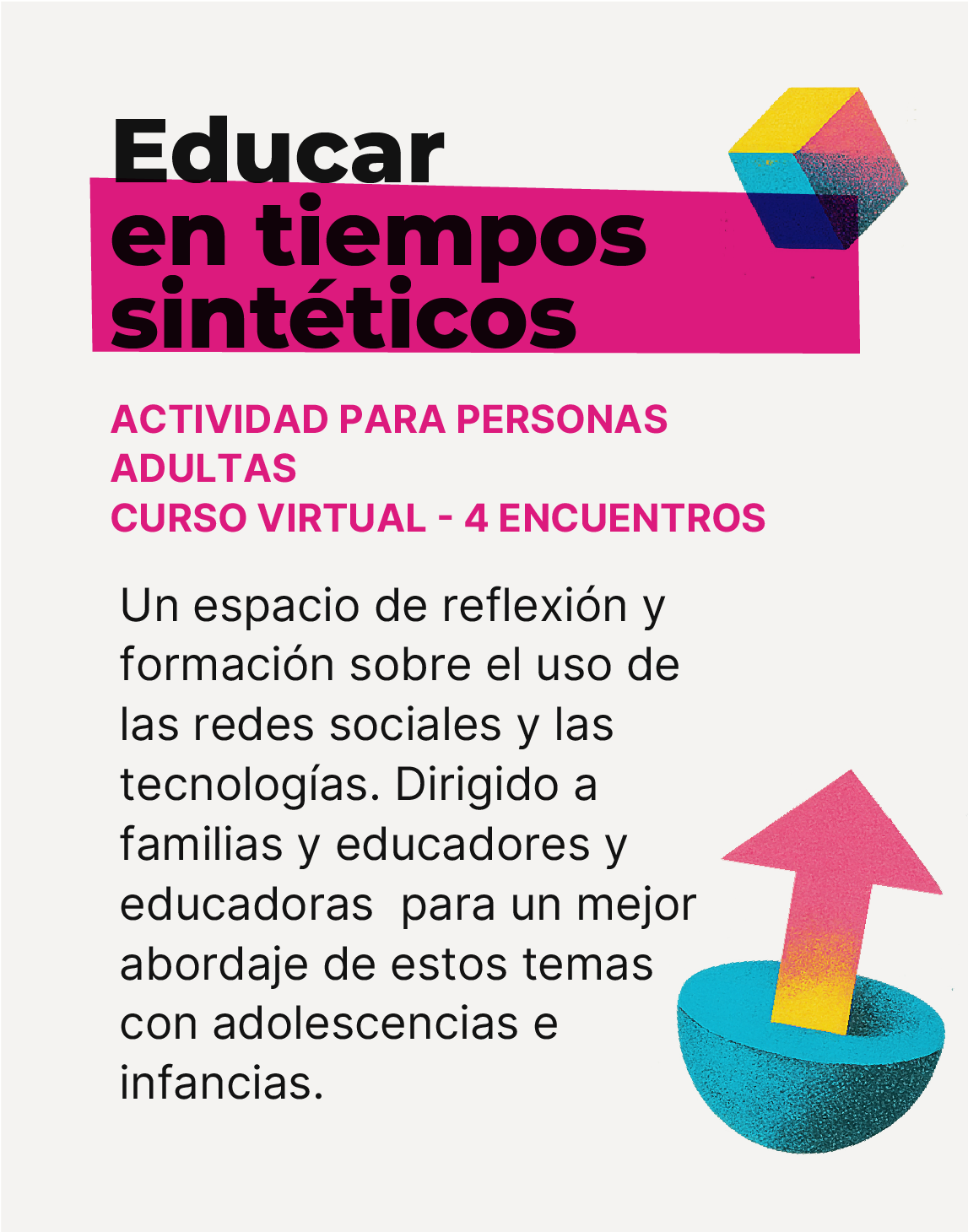 cursos Educar en tiempos sinteticos