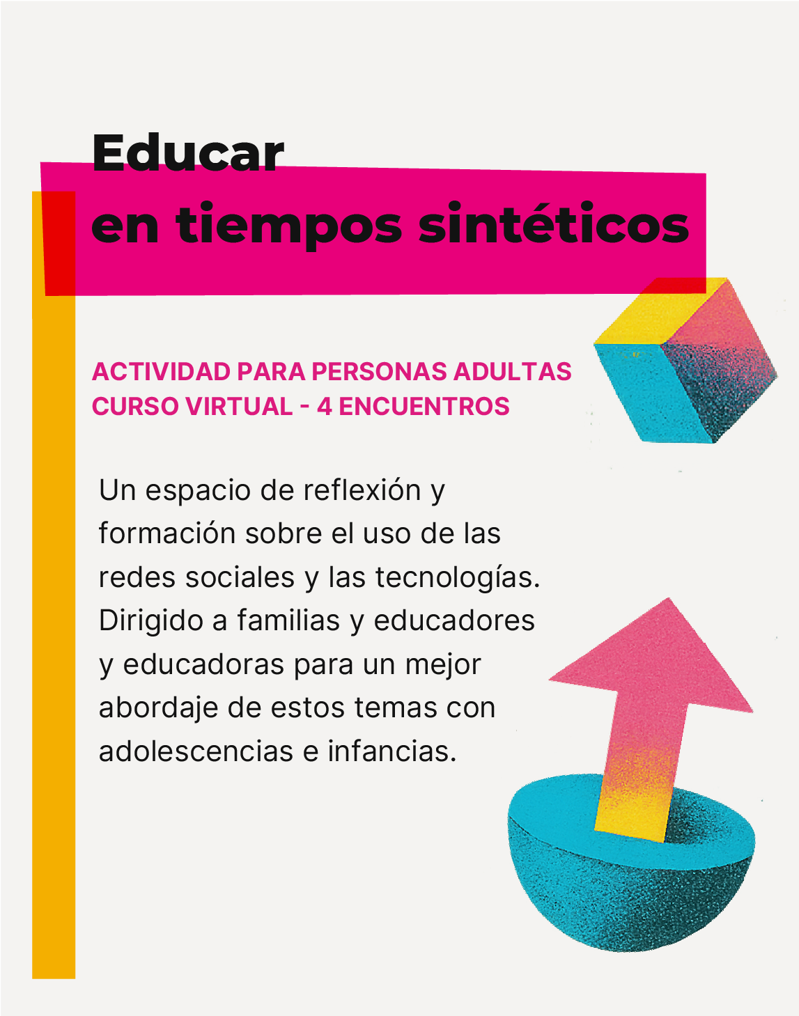 Flyer Educar en tiempos sinteticos